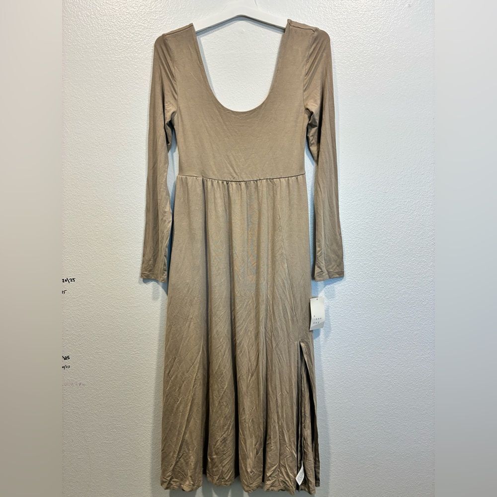 a new day Taupe Long Sleeve Dress